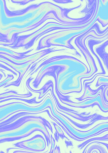 蓝紫渐变流体波纹图案
