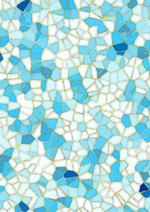 蓝白碎瓷马赛克图案