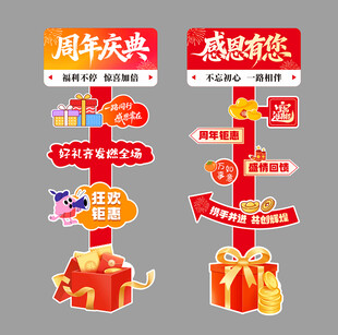 周年庆典促销装饰元素