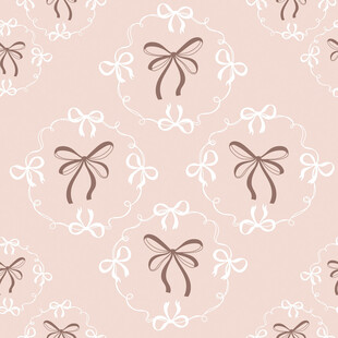 粉色蝴蝶结花纹图案背景