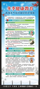冬季健康教育展架