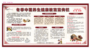 冬李中医养生健康教育宣传栏展板