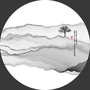 线条水墨抽象画