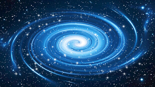 蓝色宇宙星空漩涡背景