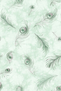 淡绿色羽毛图案背景