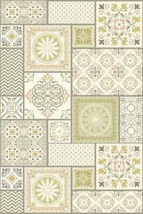 复古几何花卉拼接图案