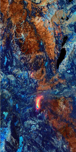 红蓝色大理石石纹