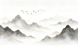 水墨山水风景画