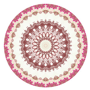 圆形高档轻奢古典花纹图案