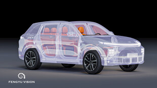 透明结构展示SUV汽车