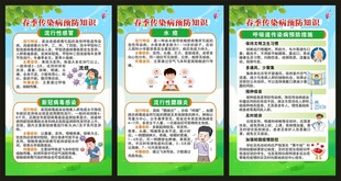 春季传染病预防知识展板