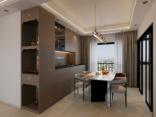现代简约风餐厅室内设计