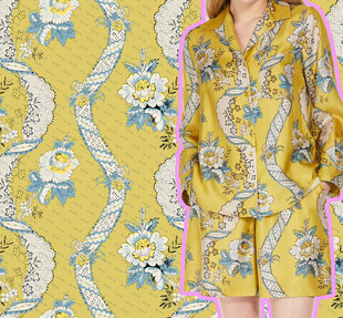 复古印花时尚套装展示