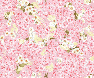 粉色花卉图案布料纹理