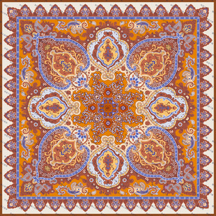 复古花纹方形图案