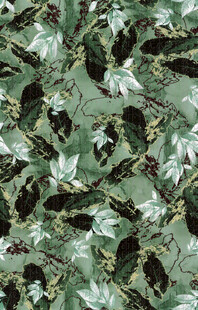 绿叶与昆虫的自然图案