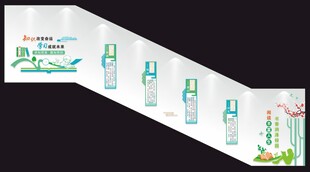 校园楼梯文化墙 图书室1