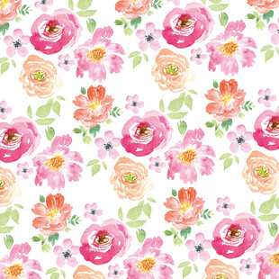 缤纷花卉图案清新又甜美