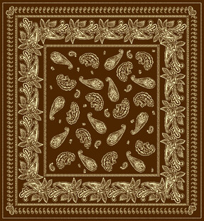 复古花纹方形精美地毯图案