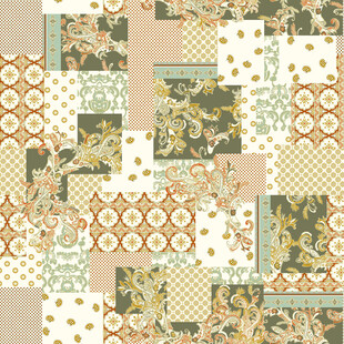 复古拼贴风几何图案背景