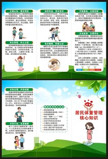 居民体重管理核心知识三折页