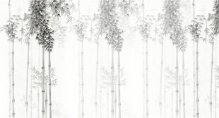 竹影水墨竹子