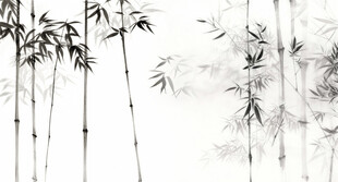 新中式灯箱水墨竹子