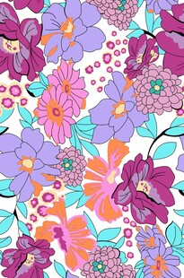 多彩花卉图案背景