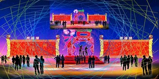 福墙花灯彩灯