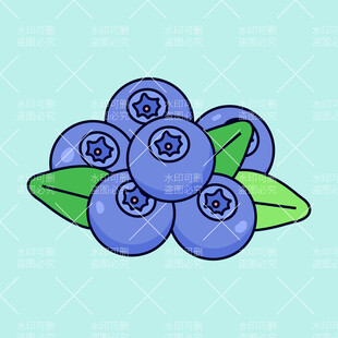 蓝莓插画