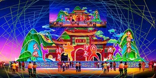 传统花灯彩灯效果图