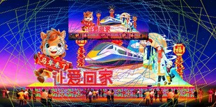 传统花灯彩灯效果图