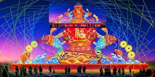 传统花灯彩灯效果图