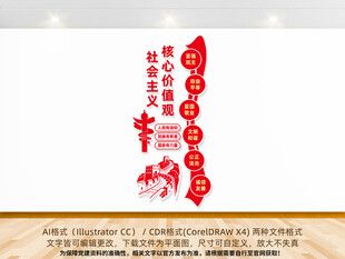 竖版价值观文化墙