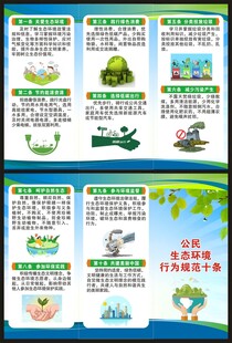 公民生态环境行为规范三折页