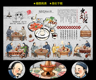 火锅工装背景墙