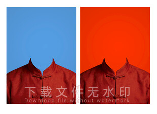 老年唐装模版 男性