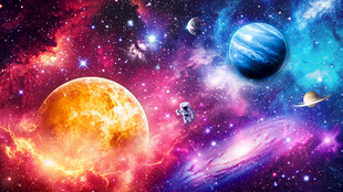 梦幻星空宇宙星球外太空黑洞背景