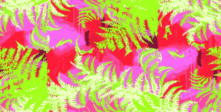 多彩抽象花卉图案