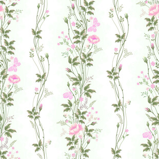 粉色花卉藤蔓图案背景