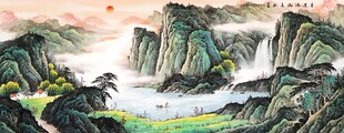 山水国画风景图
