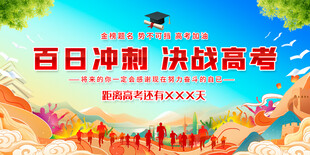 百日冲刺决战高考展板背景