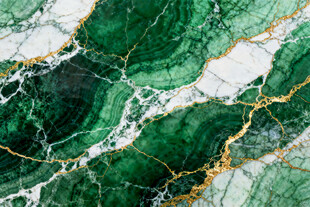 祖母绿鎏金大理石纹理图案