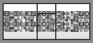 几何图案拼接装饰画