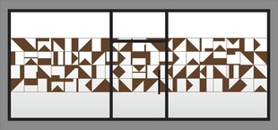 几何抽象三联装饰画