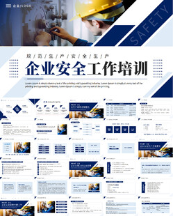 企业安全工作培训PPT模板