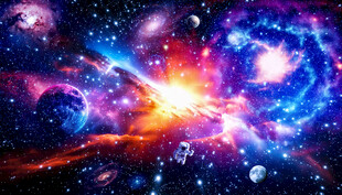 璀璨宇宙星空外太空黑洞星球背景