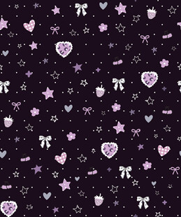 紫色浪漫爱心花纹图案