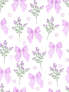 淡紫色蝴蝶结花朵图案背景