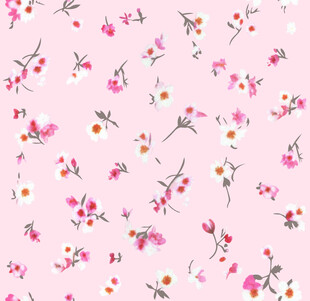 粉色花卉图案布料